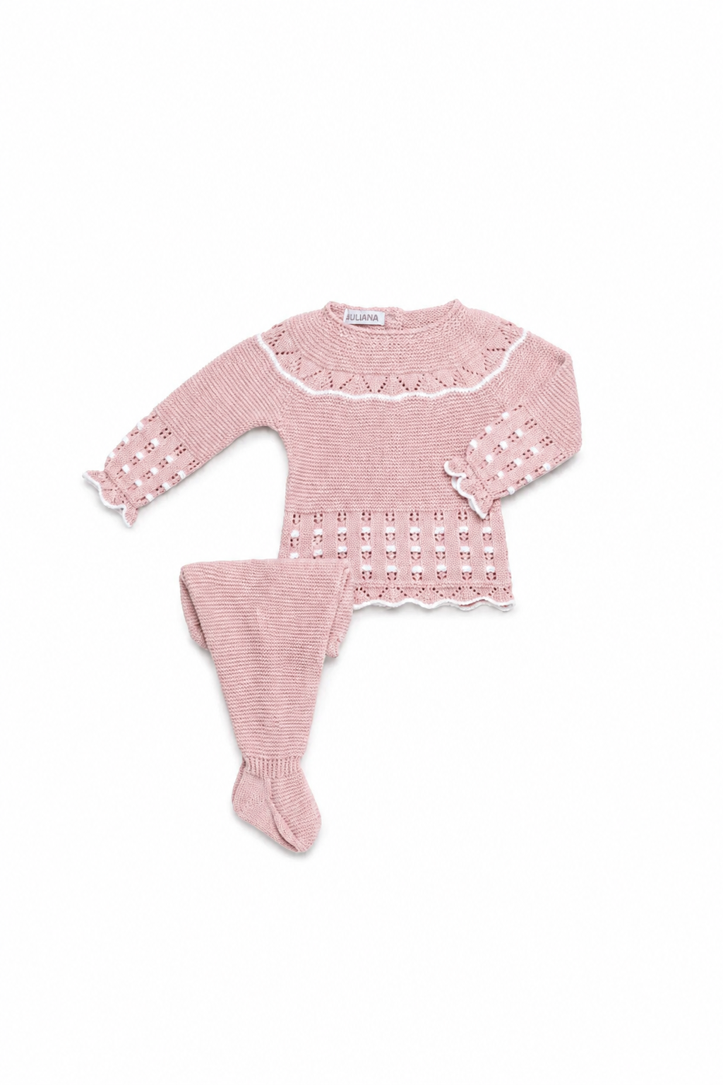 JUBÓN ROSA Y BLANCO