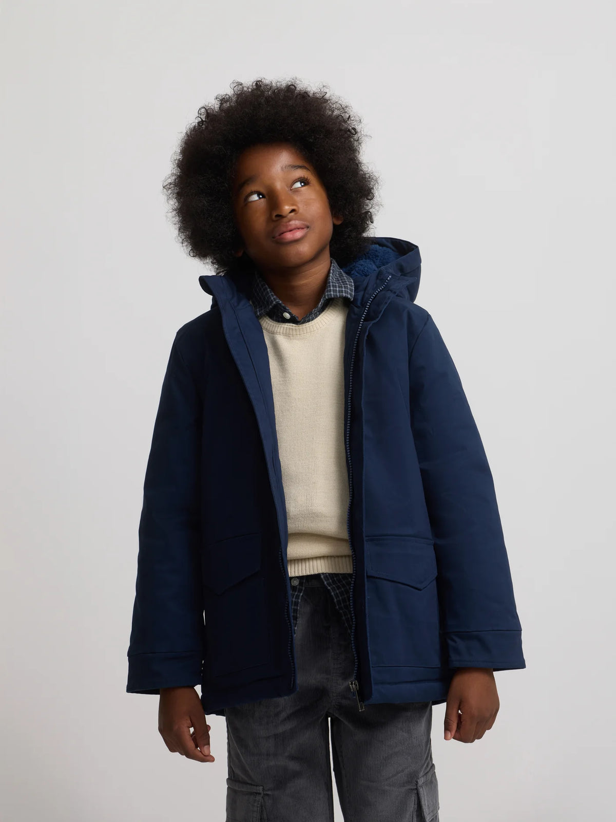 PARKA AZUL SILBON
