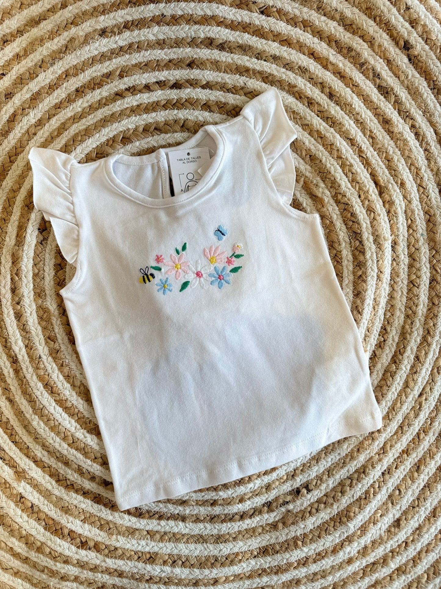 CAMISETA FLORES BLANCA