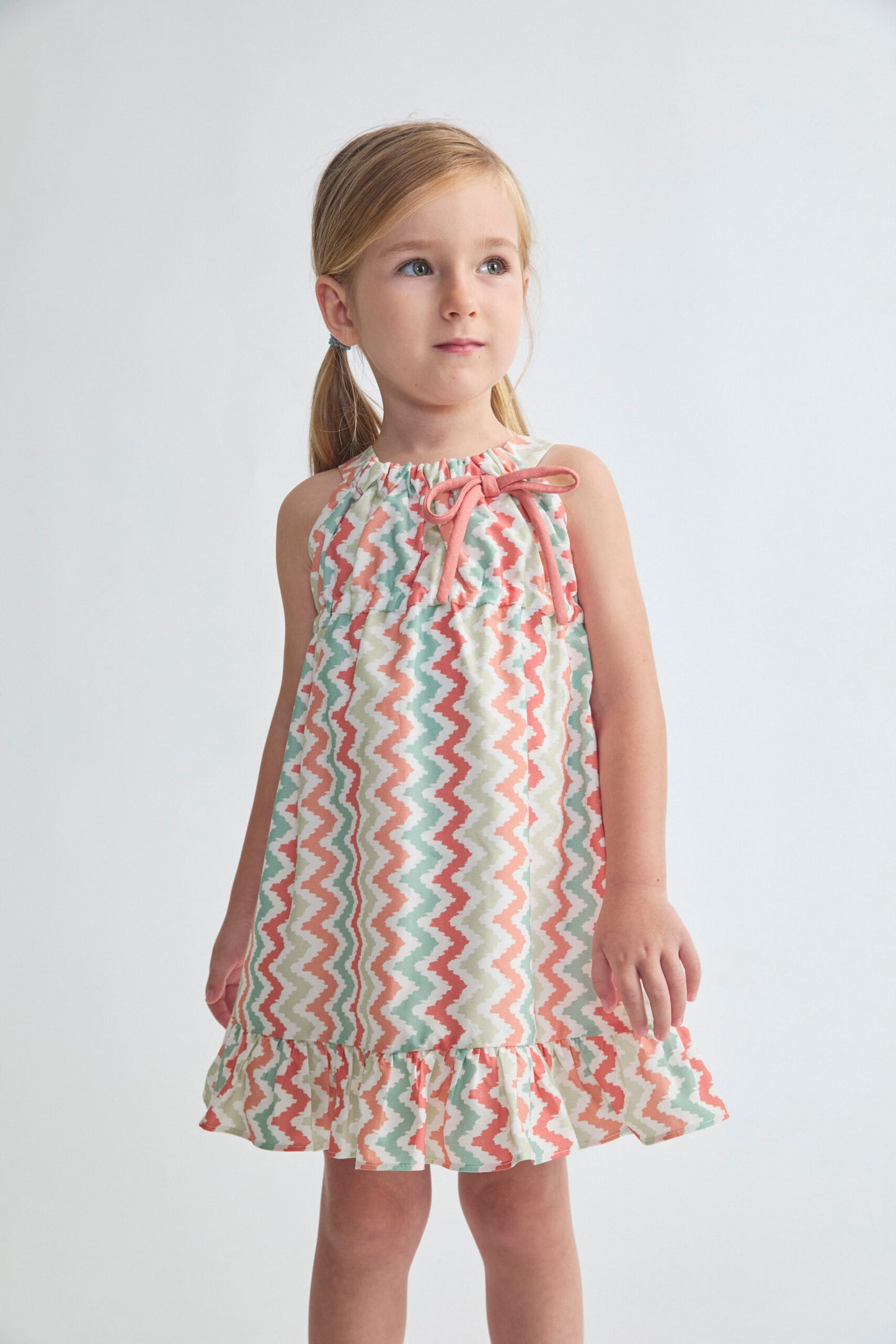 VESTIDO GEOMETRICO FRUNCE