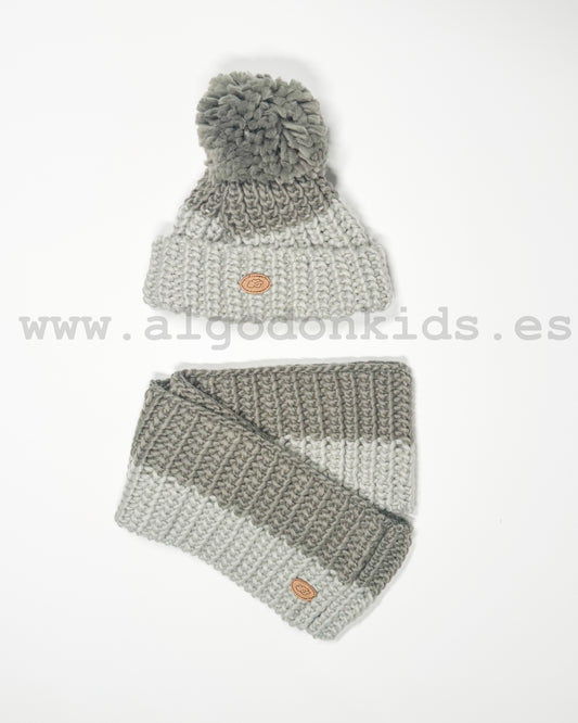 SET GORRITO BICOLOR BEBÉ