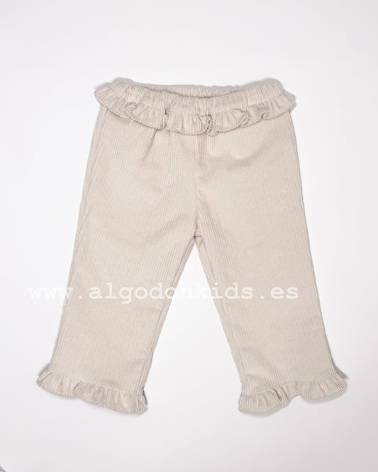 PANTALÓN PANA VOLANTE