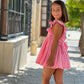 VESTIDO RAYAS FUCSIA