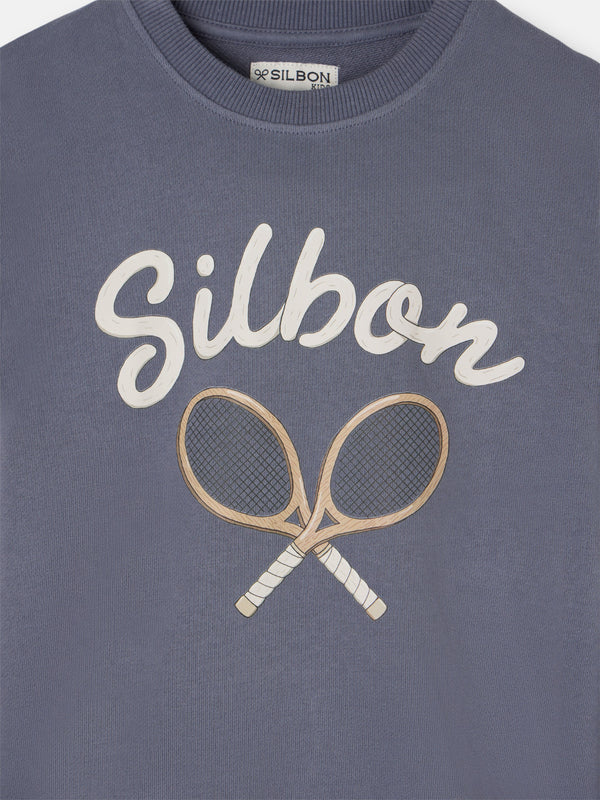 SUDADERA RAQUETAS AZUL ÍNDIGO