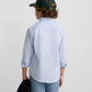 CAMISA OXFORD RAYAS CELESTE