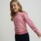 SUDADERA ROSA RAYAS NIÑA