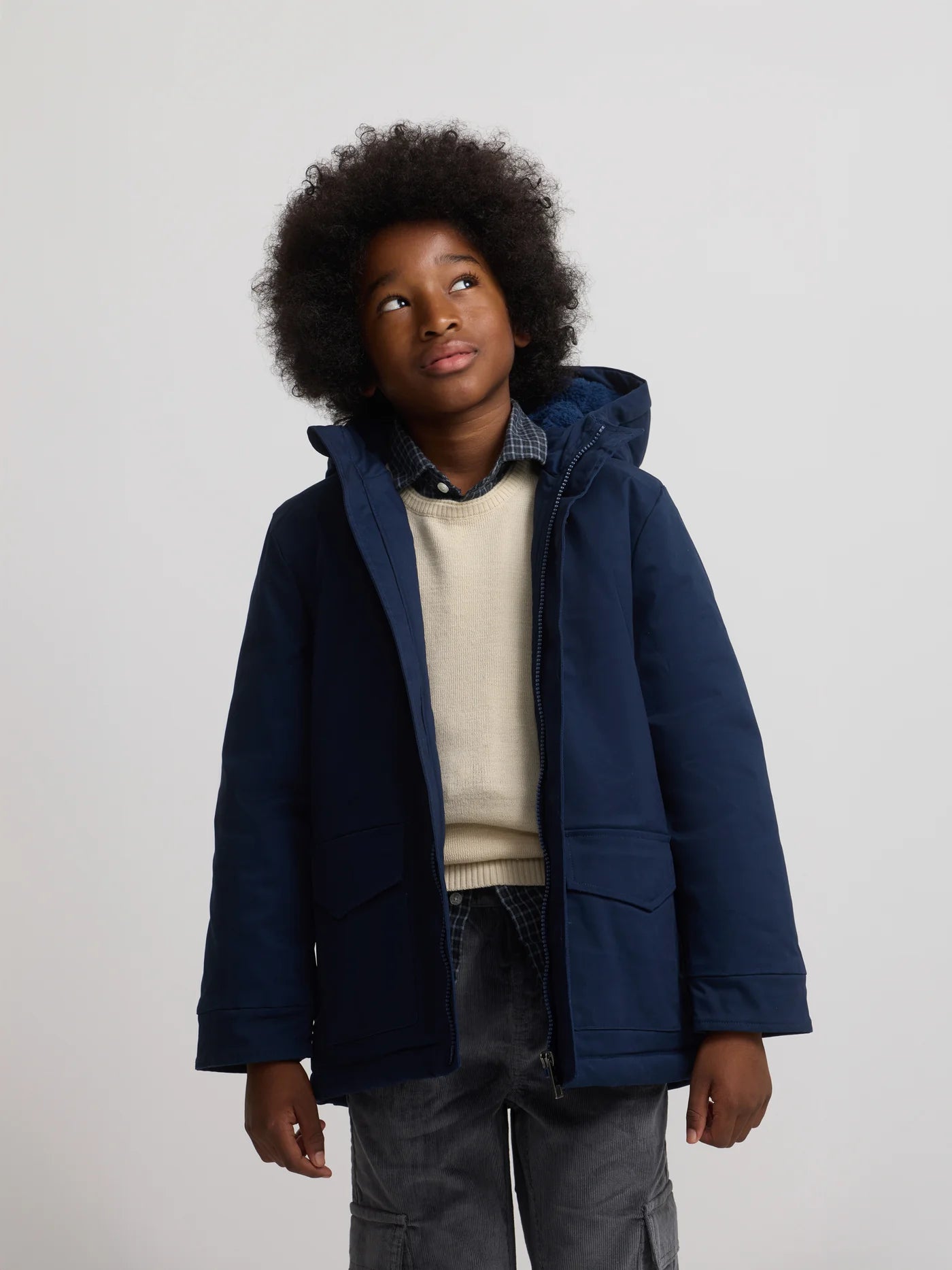 PARKA AZUL SILBON