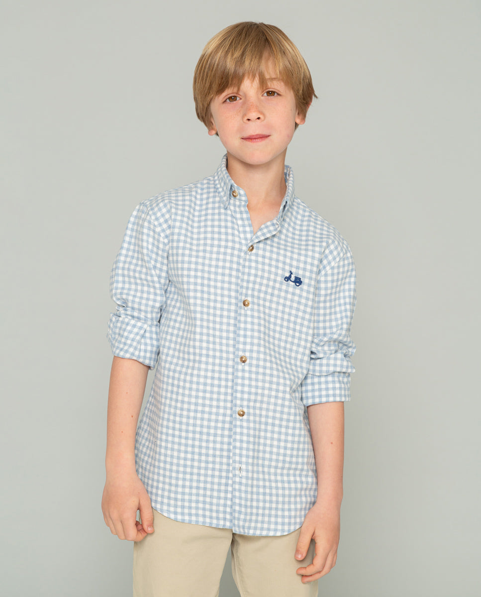 CAMISA VICHY RUSTIC CELESTE