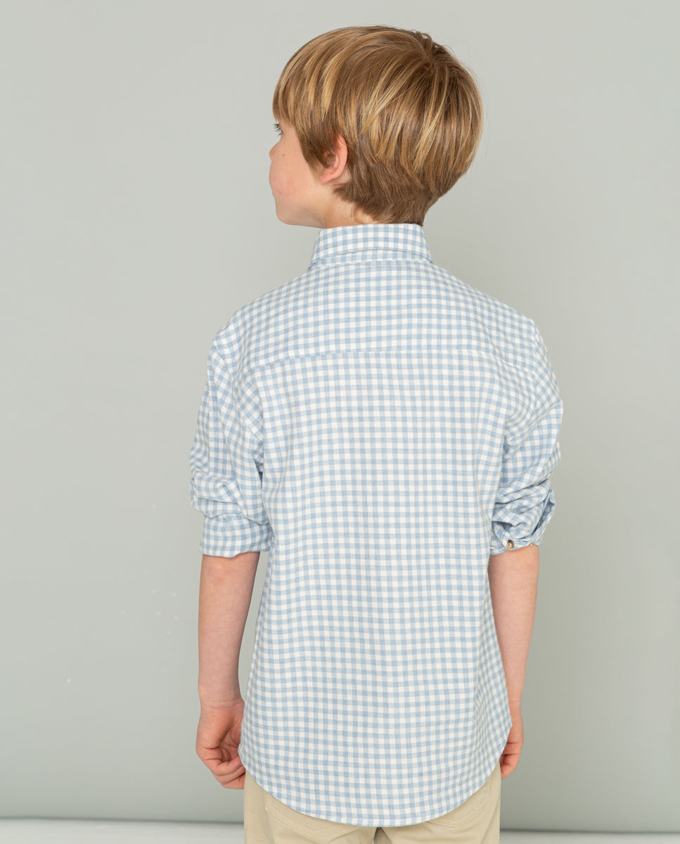 CAMISA VICHY RUSTIC CELESTE