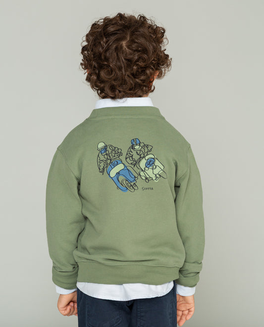 SUDADERA MOTO RACER VERDE