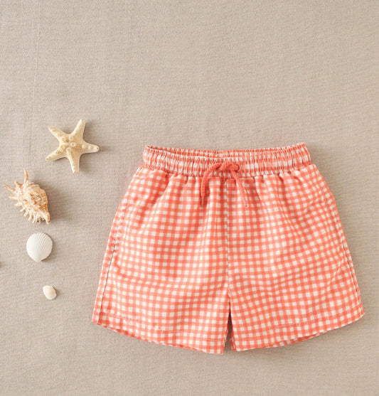 BAÑADOR VICHY NARANJA