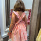 VESTIDO RAYAS FUCSIA