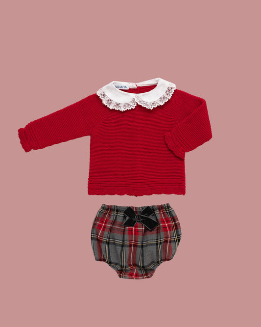 CONJUNTO TARTAN GRIS JERSEY