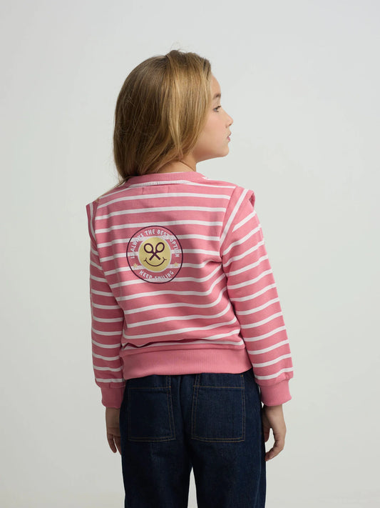 SUDADERA ROSA RAYAS NIÑA
