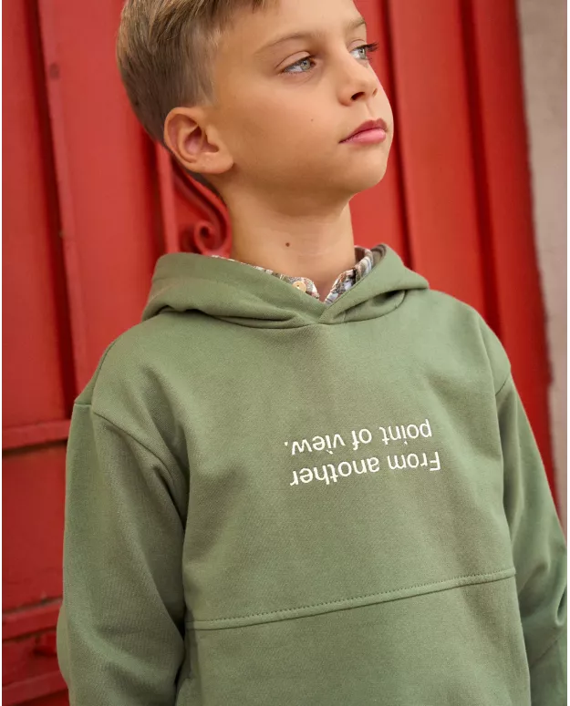 SUDADERA FRASE VERDE