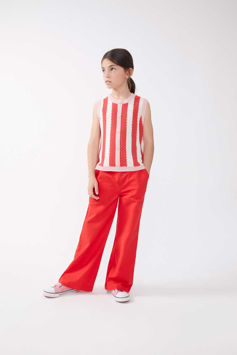 PANTALON PALAZZO ROJO