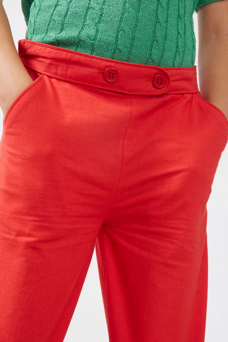 PANTALON PALAZZO ROJO