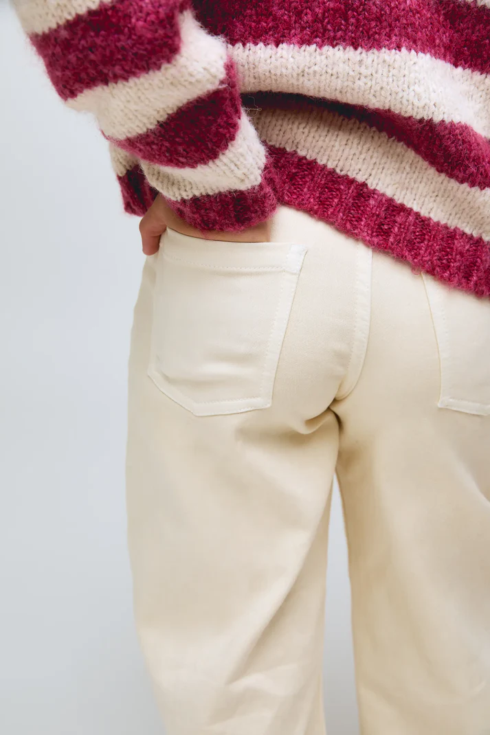 PANTALÓN CREMA ELÁSTICO