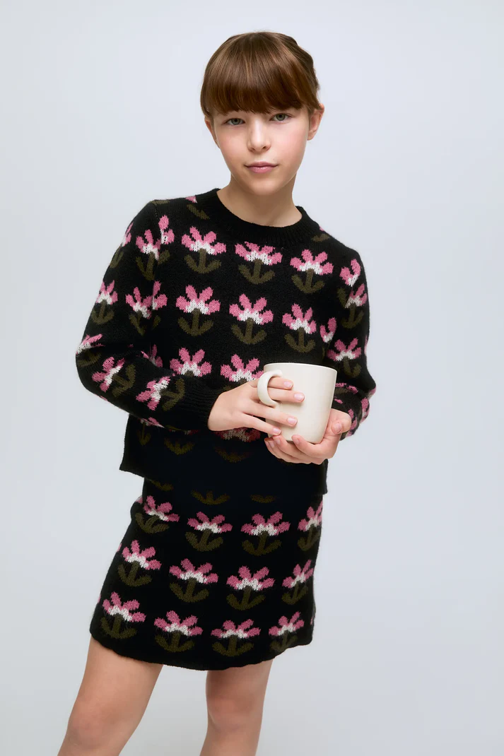 CONJUNTO FLORES NEGRO