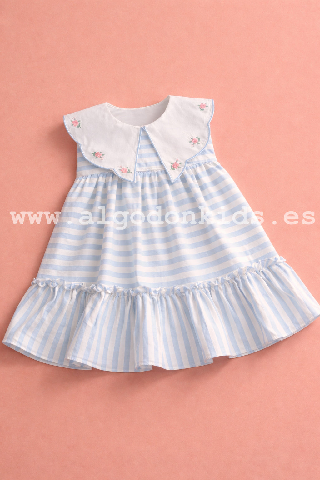 VESTIDO CELESTE FLORES