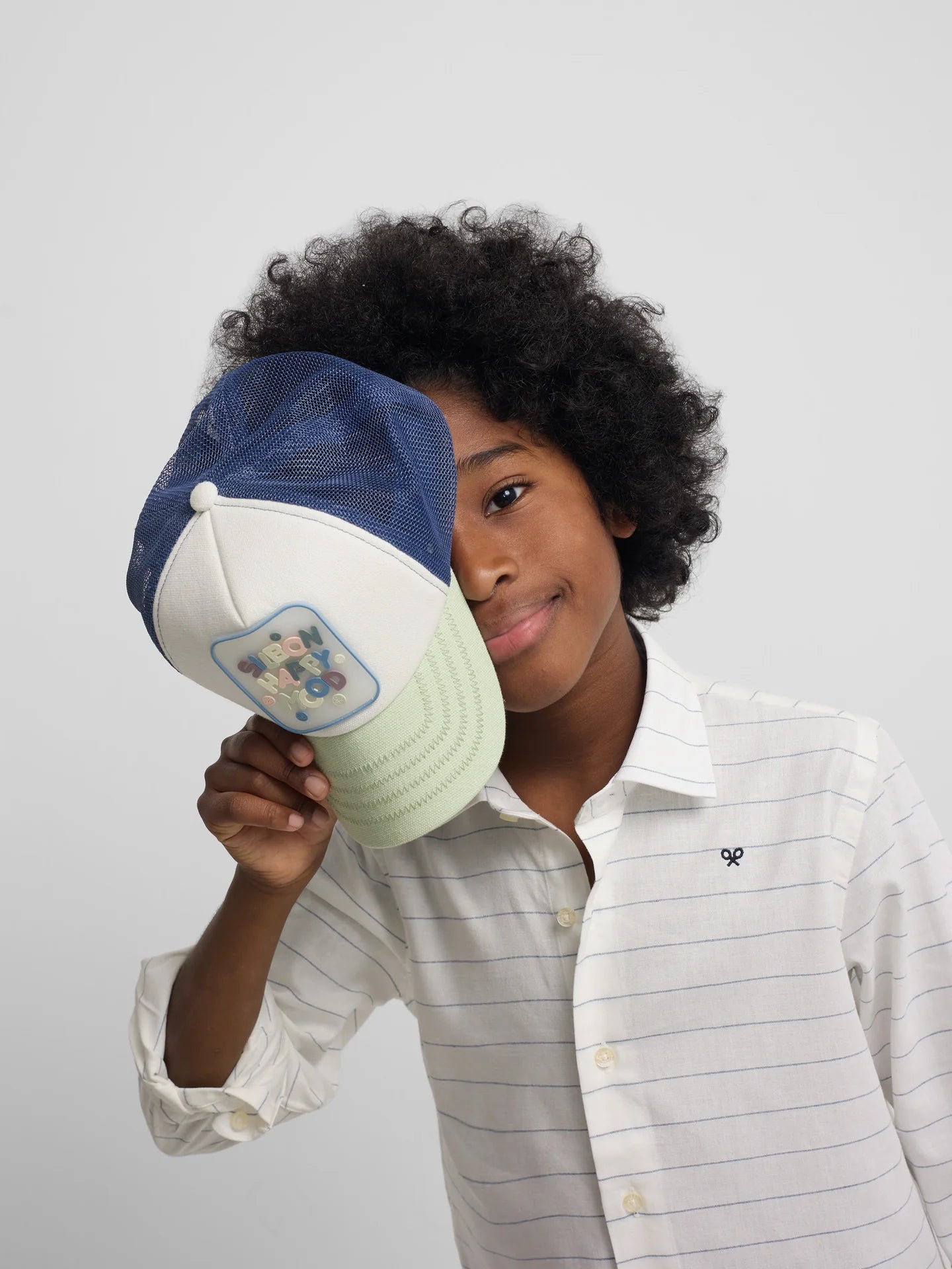 CAMISA LINO RAYITA AZUL