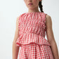 CONJUNTO SHORT VICHY ROJO