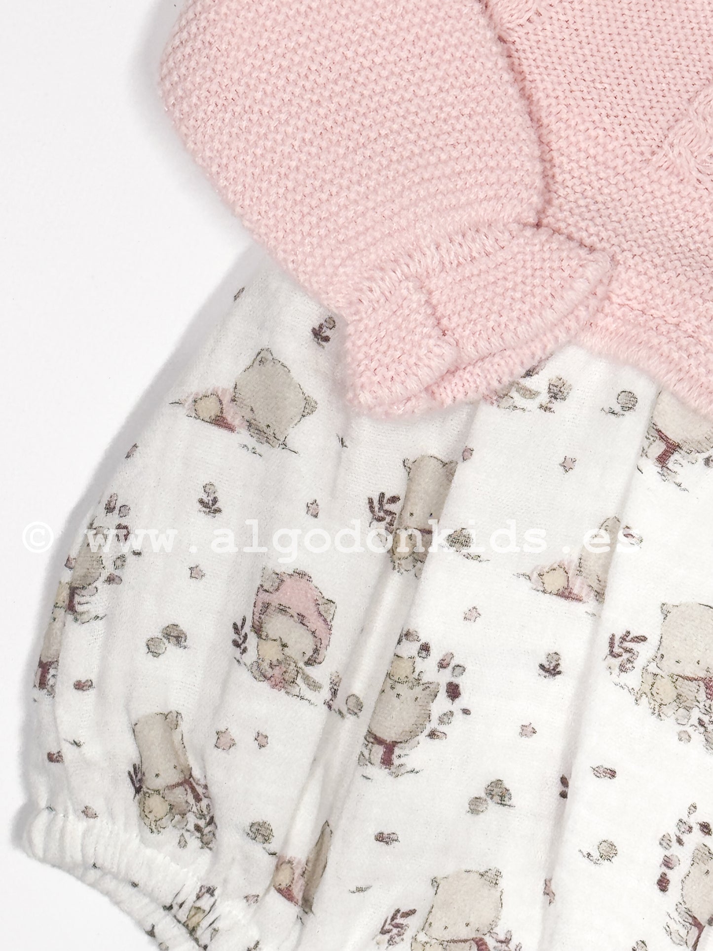 PELELE COMBINADO OSITOS ROSA