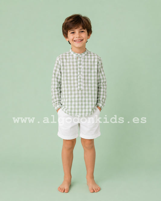 CAMISERO  CUADROS VERDE