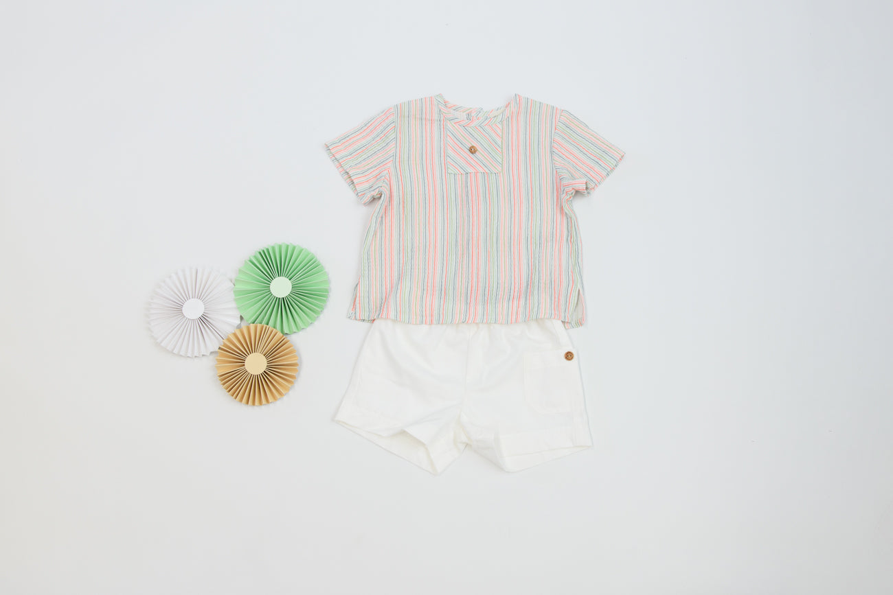 SHORT BLANCO BOLSILLO LATERAL
