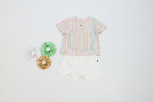 SHORT BLANCO BOLSILLO LATERAL
