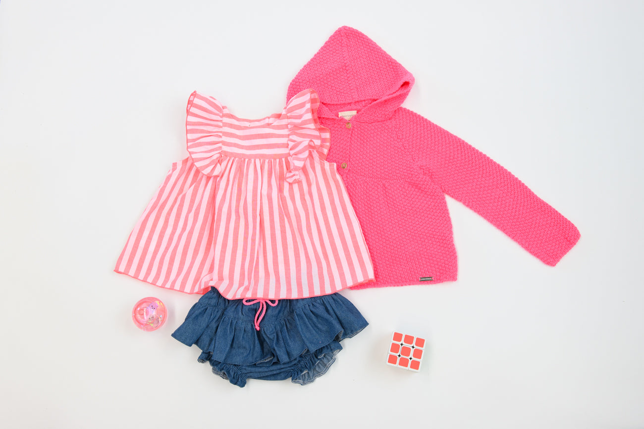 CONJUNTO  RANITA FLUOR ROSA