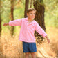 CAMISA CAPUCHA RAYAS FLUOR ROSA