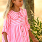 BLUSA RAYAS ROSA FLUOR