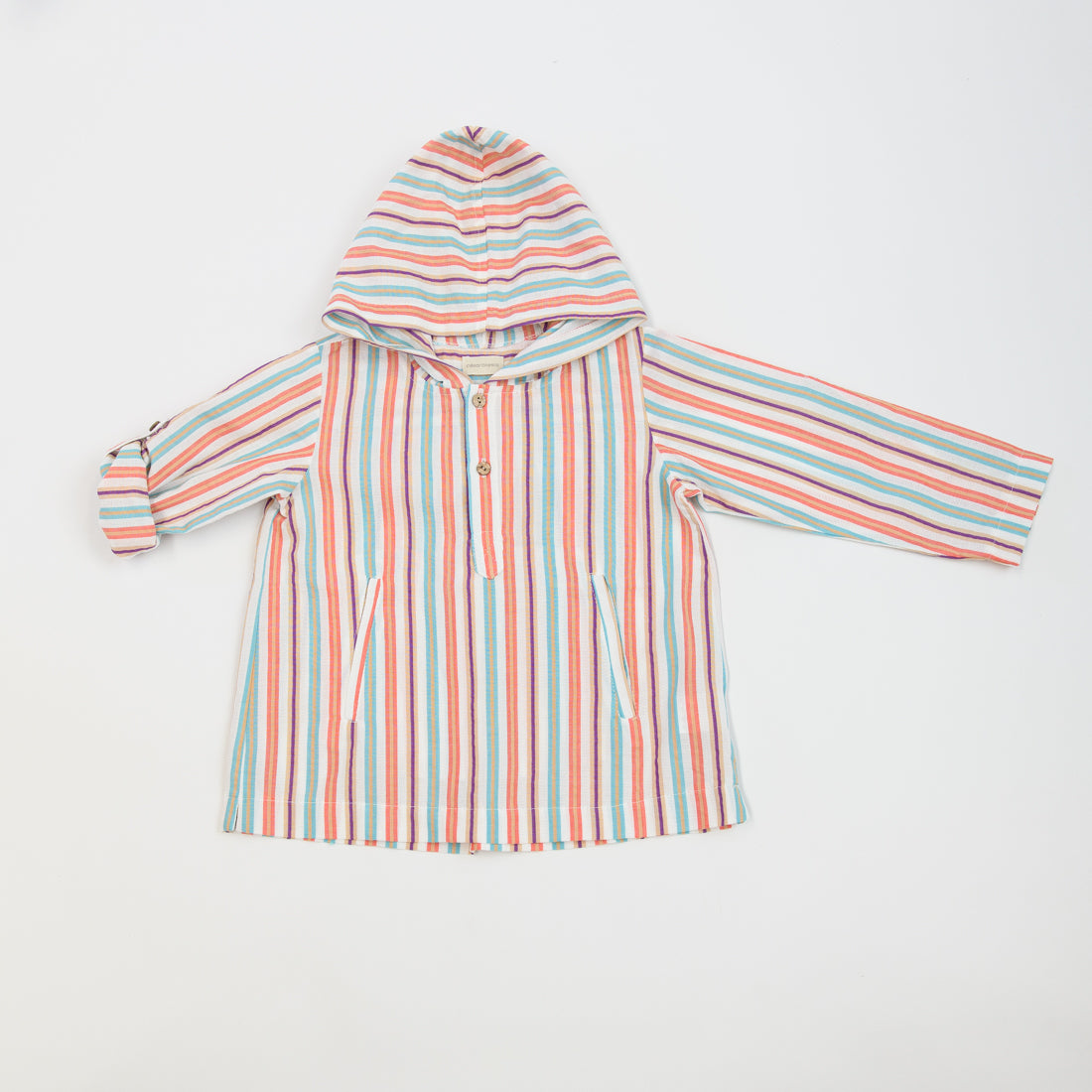 CAMISA CAPUCHA RAYAS MULTICOLOR