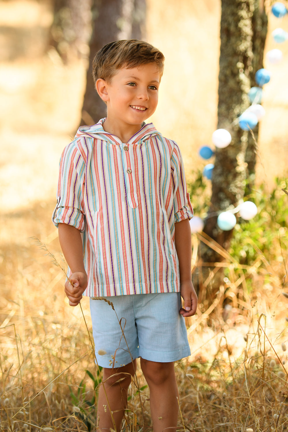 CAMISA CAPUCHA RAYAS MULTICOLOR