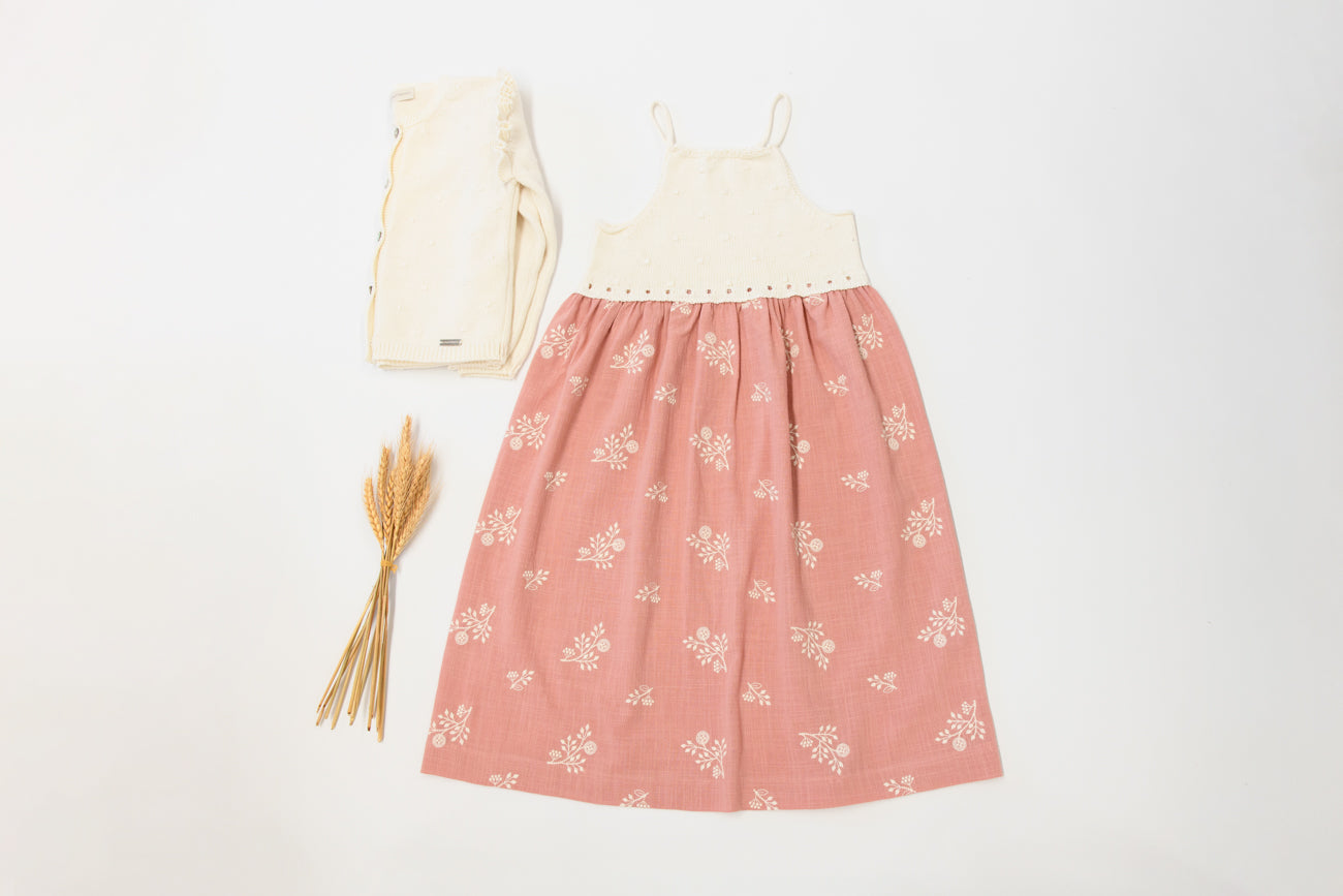VESTIDO MIDI ROSADO