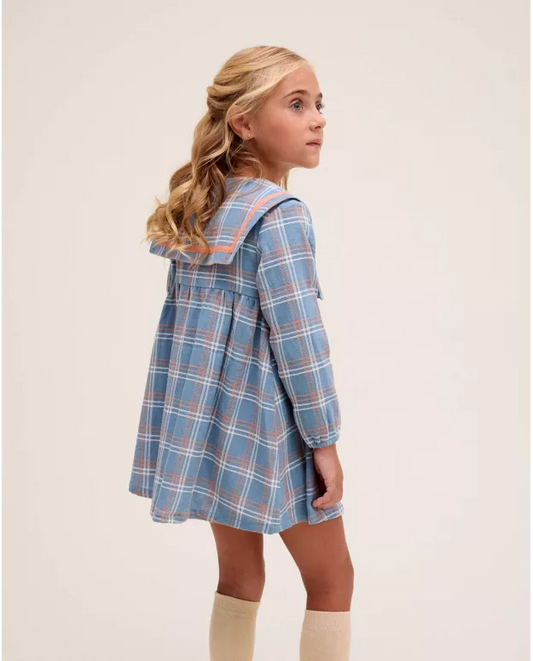 VESTIDO CUADROS AZUL