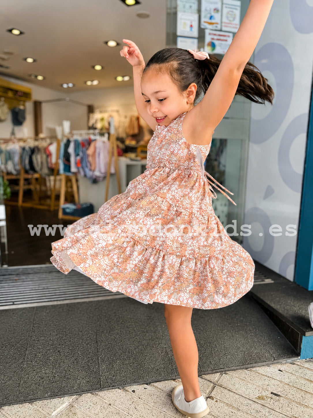 VESTIDO LIBERTY SALMÓN