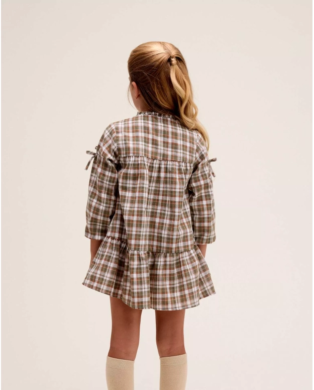 VESTIDO CAMPO CUADROS VERDE