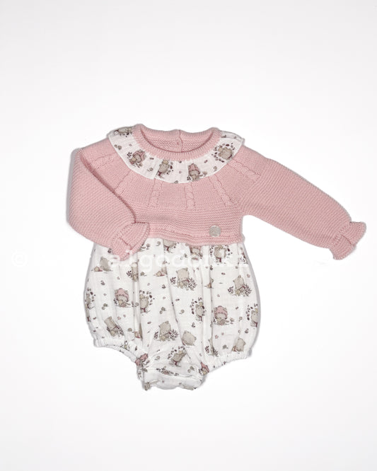 PELELE COMBINADO OSITOS ROSA