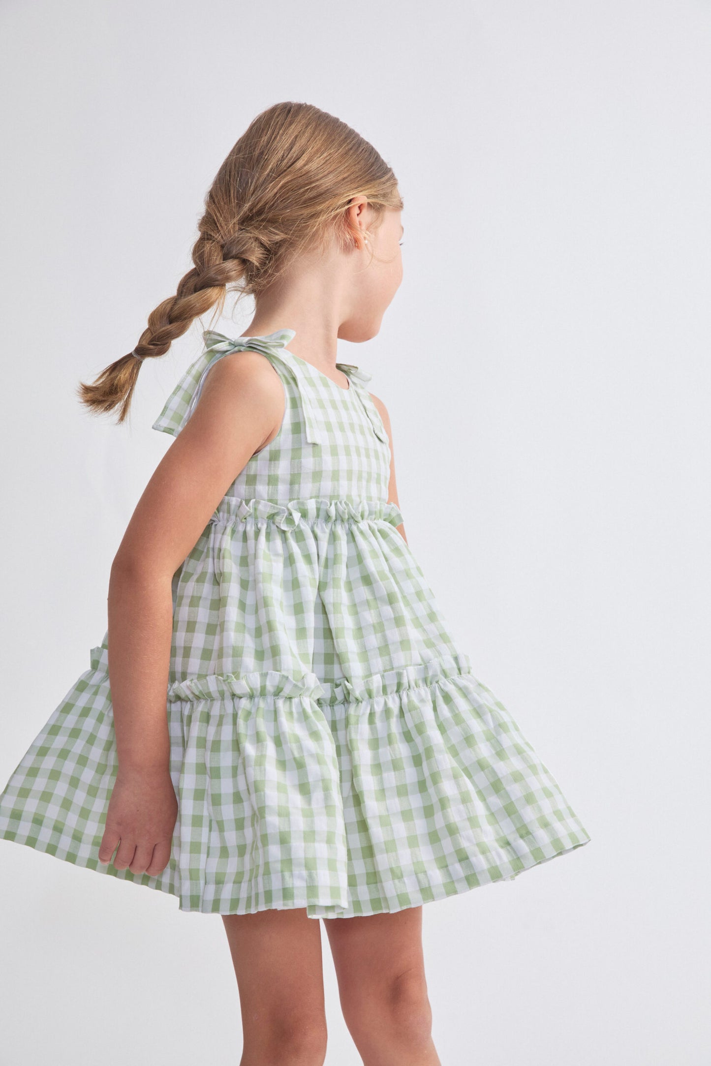 VESTIDO CUADROS VERDE