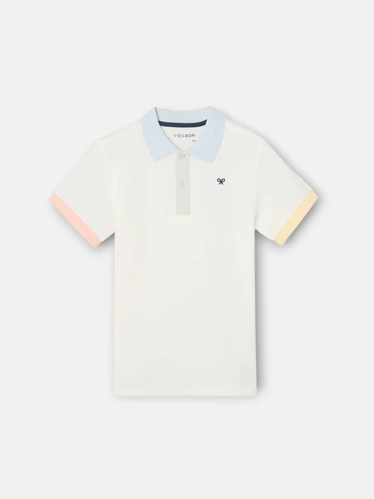 POLO BLANCO RIBETE MULTI