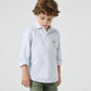CAMISA POLERA CELESTE RAYAS