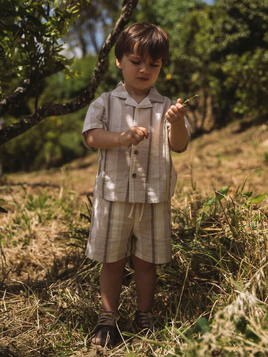 CAMISA RAYAS BEIGE