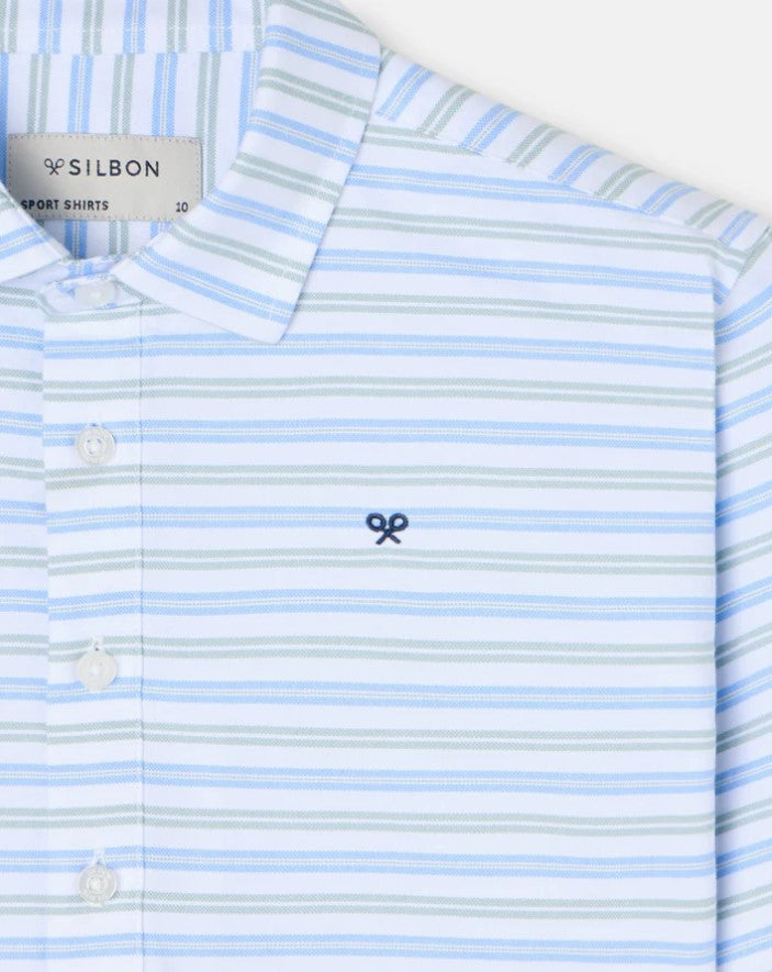 POLERA RAYAS VERDE Y AZUL