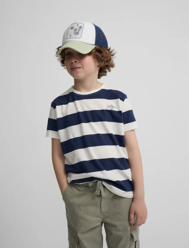 CAMISETA RAYAS VINTAGE MARINO