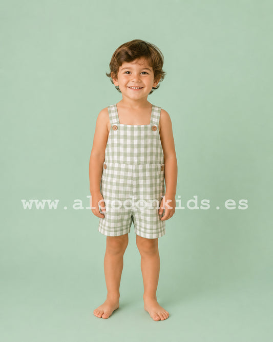 PETO NIÑO CUADROS VERDE