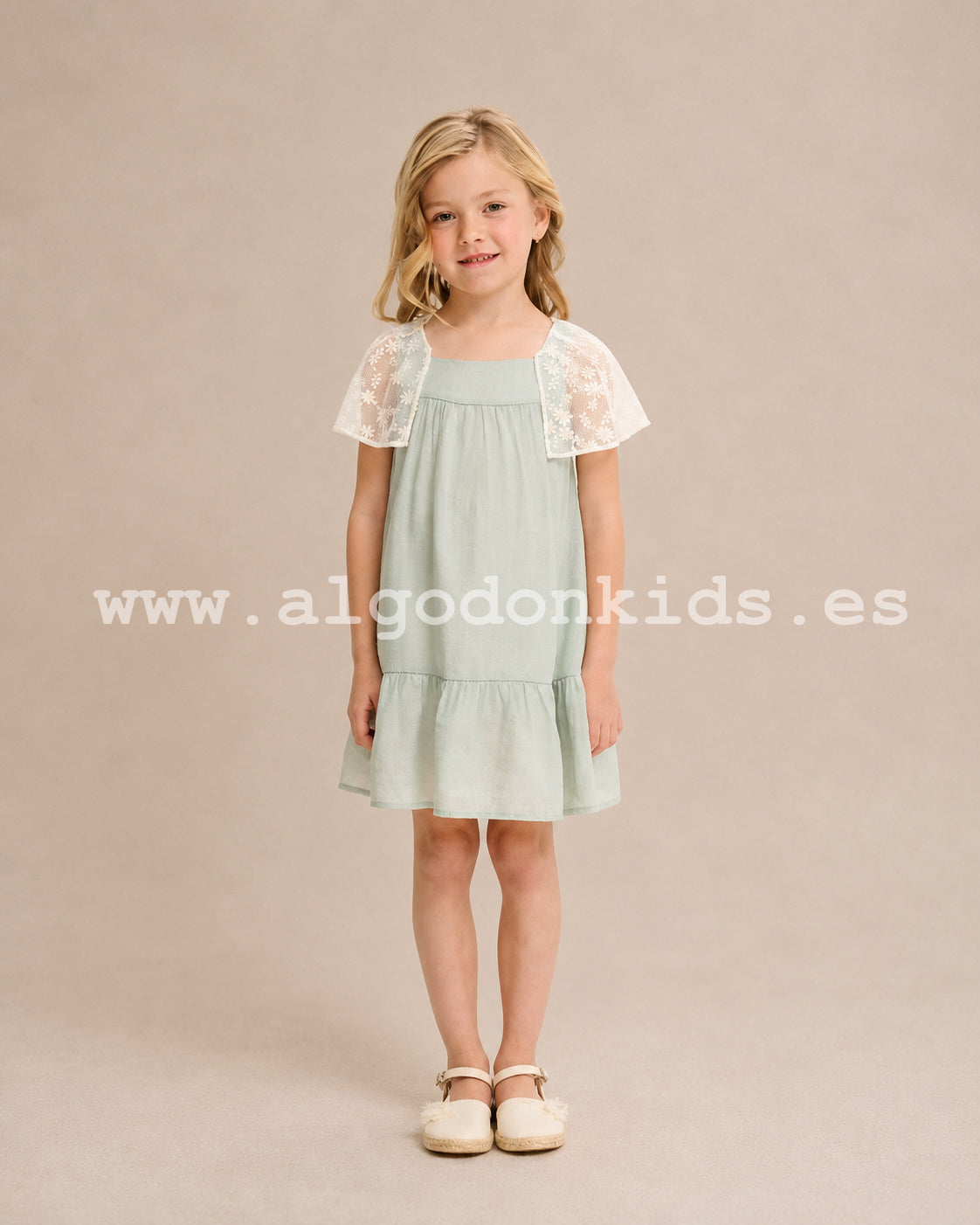 VESTIDO GASA VERDE
