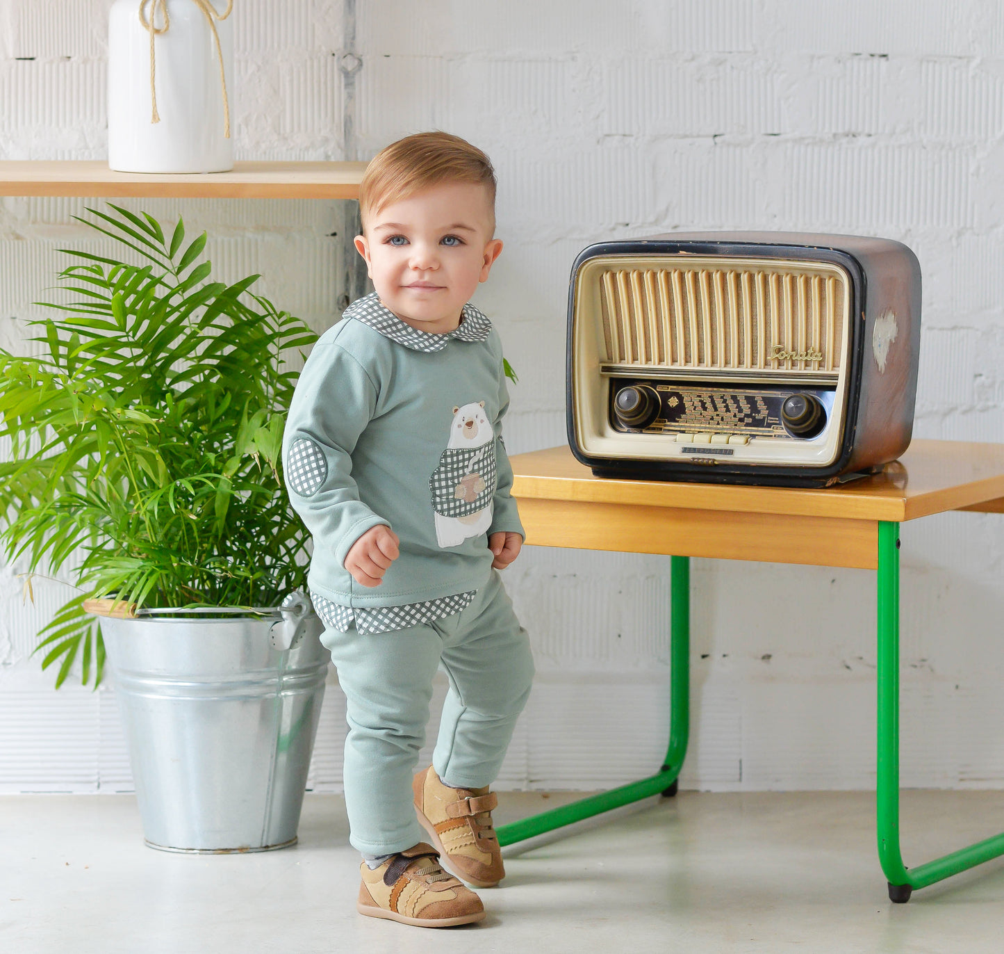 CONJUNTO FELPA OSO NIÑO