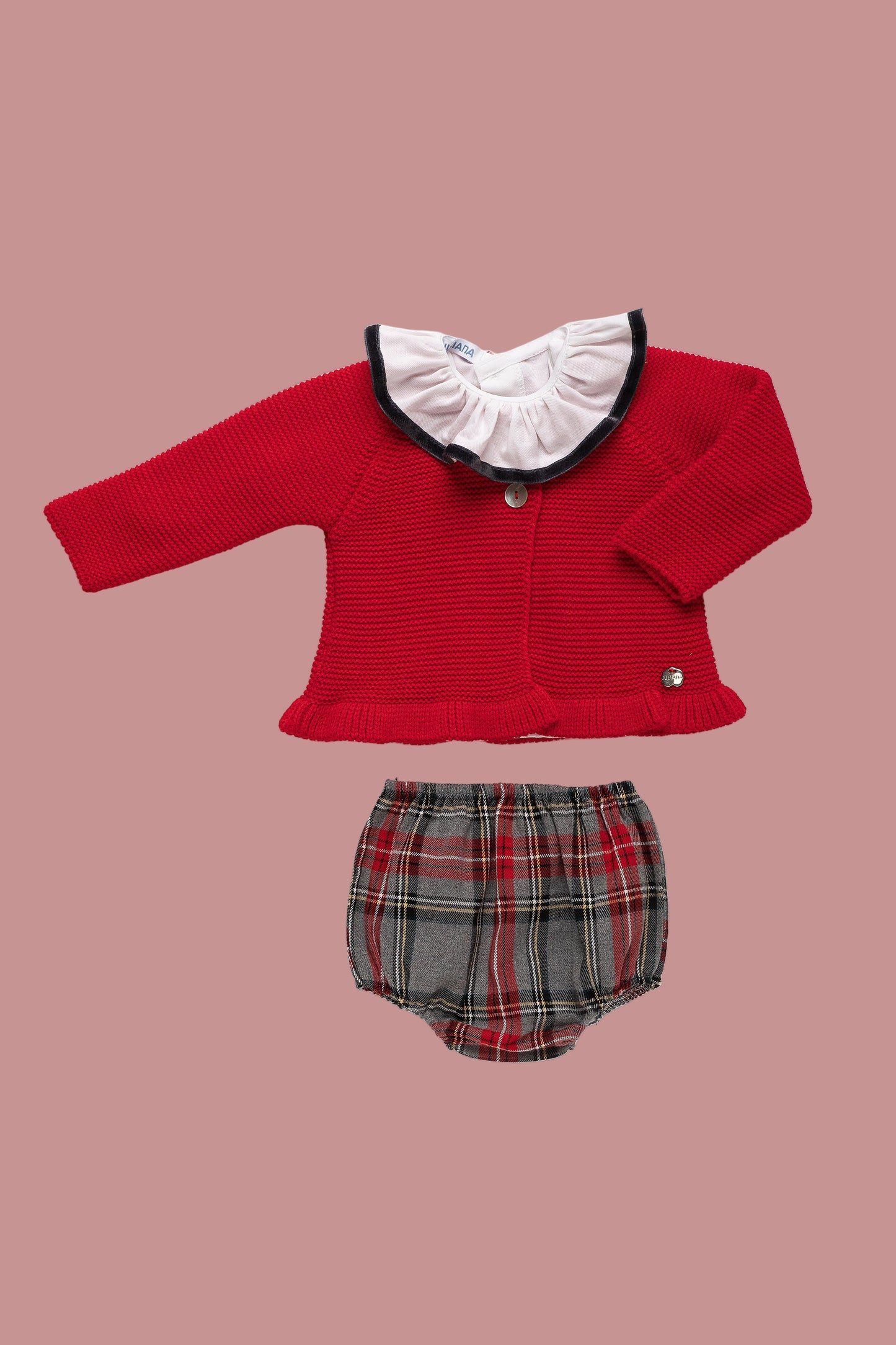 CONJUNTO TARTAN GRIS CHAQUETA